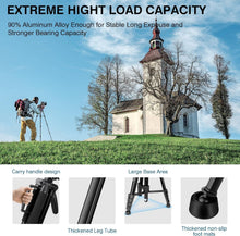 Load image into Gallery viewer, 360° Panning 72" Tripod: Heavy Duty &amp; Portable Photography Stand for All Cameras