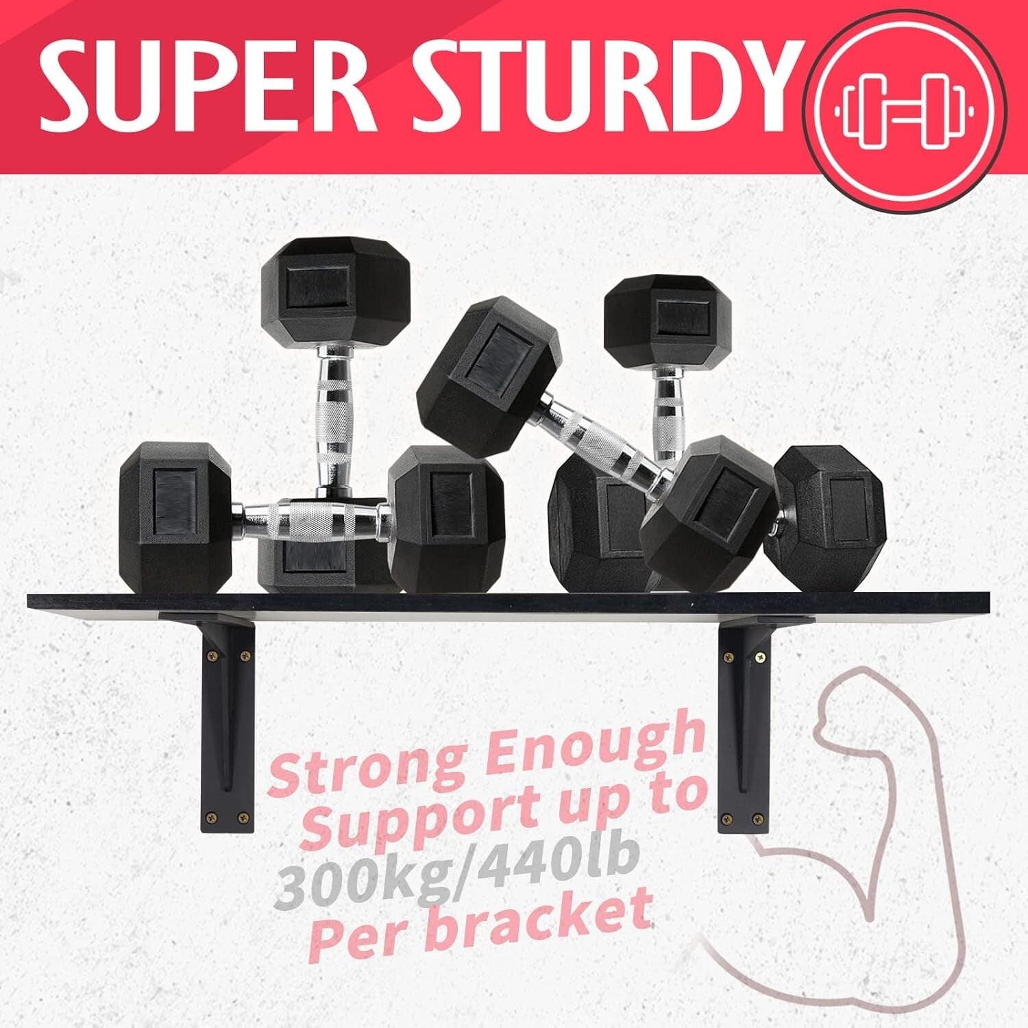 Pack of 4 Heavy-Duty Corner Brackets, 20” Black Steel Design for Stylish Support