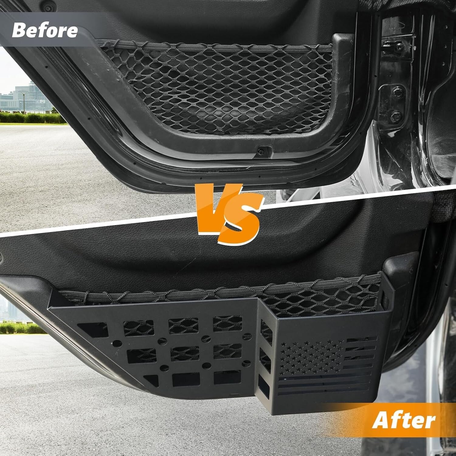 Upgrade Your Jeep: Molle Panel Rear Door Storage Box for Wrangler JL (2018-2024)