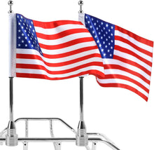 Load image into Gallery viewer, Stylish USA Flag Kit with Durable Pole Mount for 1/2" Motorcycle Luggage Racks