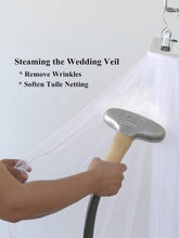 Load image into Gallery viewer, Luxurious 2T Dual Edge Embroidered Veil with Silver Thread Trim - Bridal Beauty