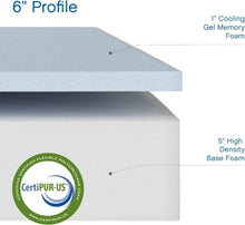 Load image into Gallery viewer, Breathable Twin Cooling Mattress 6-Inch Gel Memory Foam - Eco-Friendly Design