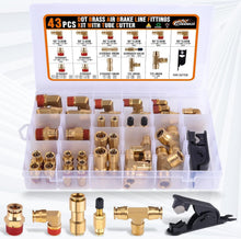 Load image into Gallery viewer, 43 PCS Brass Air Brake Fittings Kit - Quick Connect &amp; NPT Thread Assortment