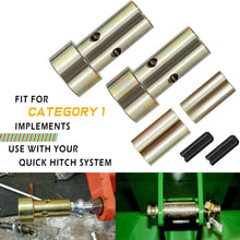Load image into Gallery viewer, 2 Pairs of Quick Hitch Adapter Bushings for Category 1 Tractor Implements