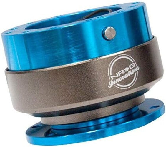 Universal Fit 6-Hole Steering Wheel Quick Release Adapter - Titanium Chrome Ring