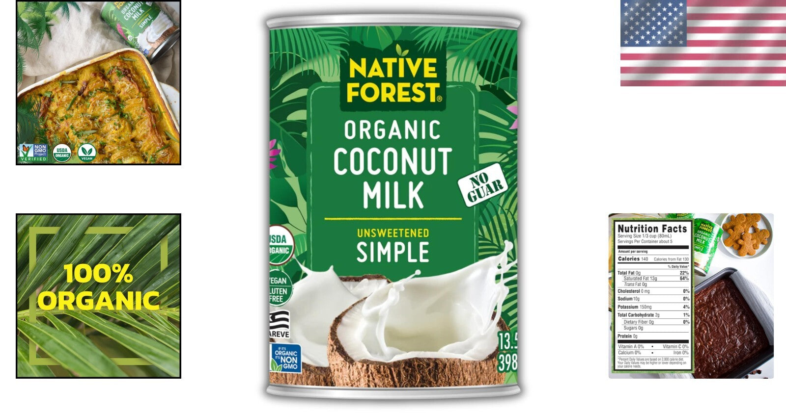 Organic Unsweetened Coconut Milk, Vegan-Friendly & Gluten-Free; 162 Fl Oz