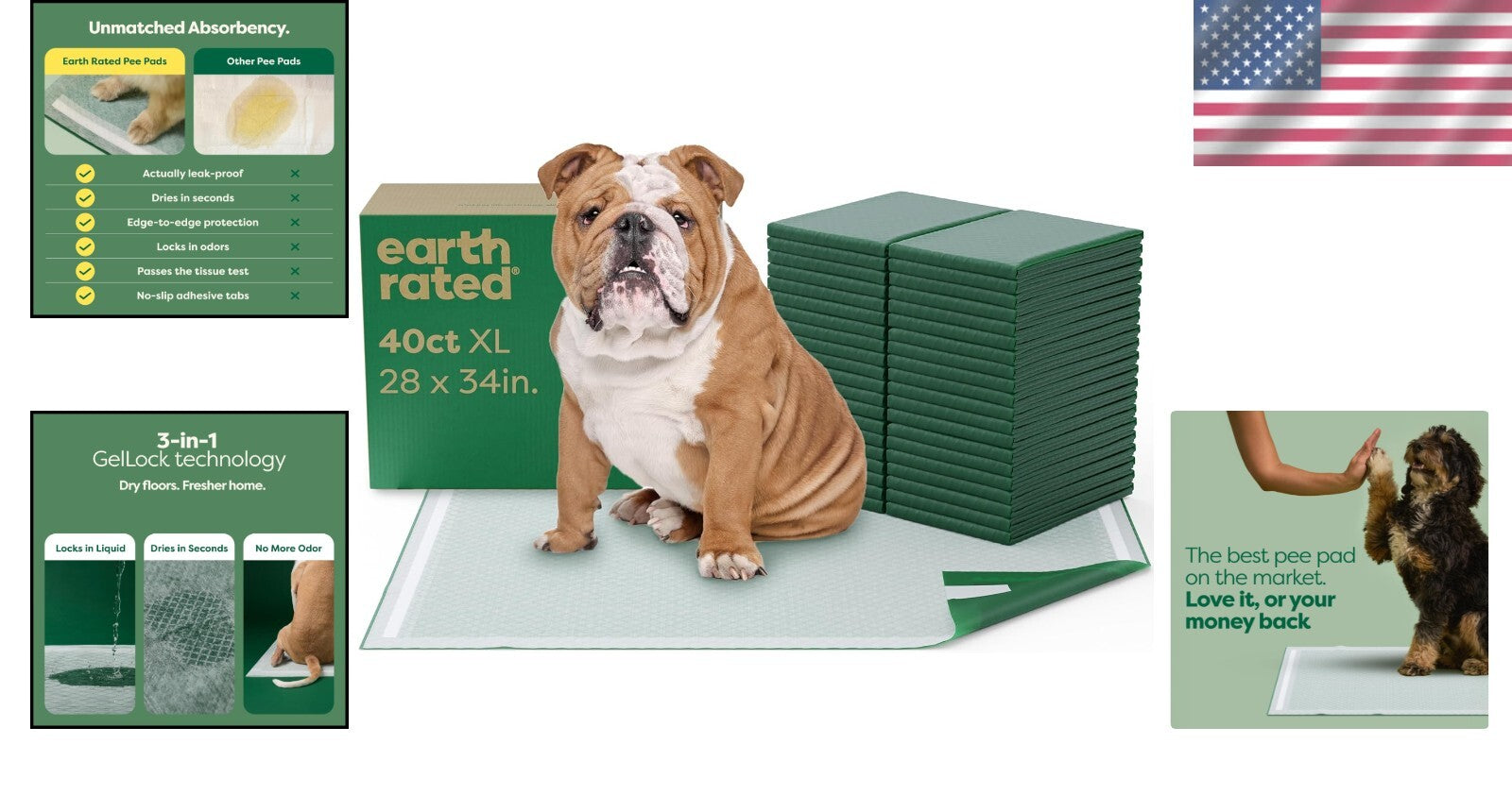 Odor-Blocking 3-in-1 Puppy Training Pads - Leak Proof & Fast Absorbency - 28x34