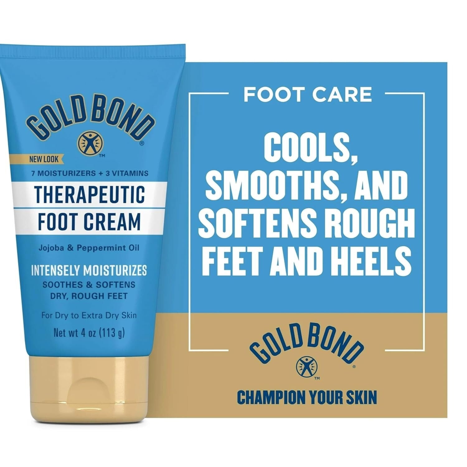 Quick Absorbing Foot Cream with Urea - 4 Oz Tube, Set of 6 for Daily Care