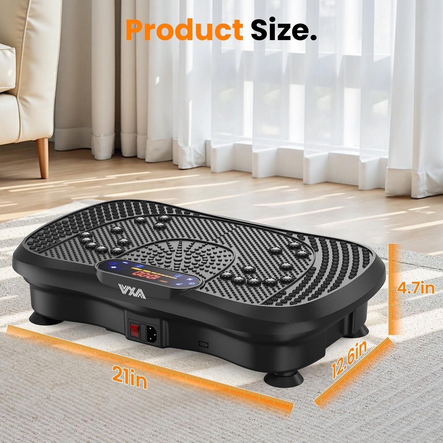 All-in-One Vibration Plate with Bluetooth and Resistance Bands – 330 lbs Limit