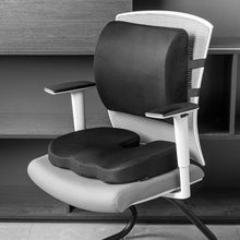 Load image into Gallery viewer, Memory Foam Seat Cushion &amp; Lumbar Support - Ergonomic Black Office Solution