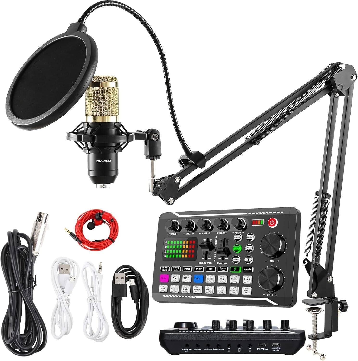 BM-800 Podcast Microphone & Mixer Bundle - Perfect for Streamers & Creators