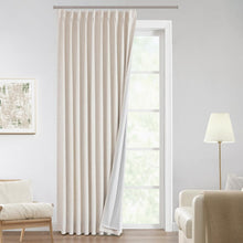 Load image into Gallery viewer, Elegant Natural Pinch Pleat Blackout Curtains - 120" Length, Eco-Friendly