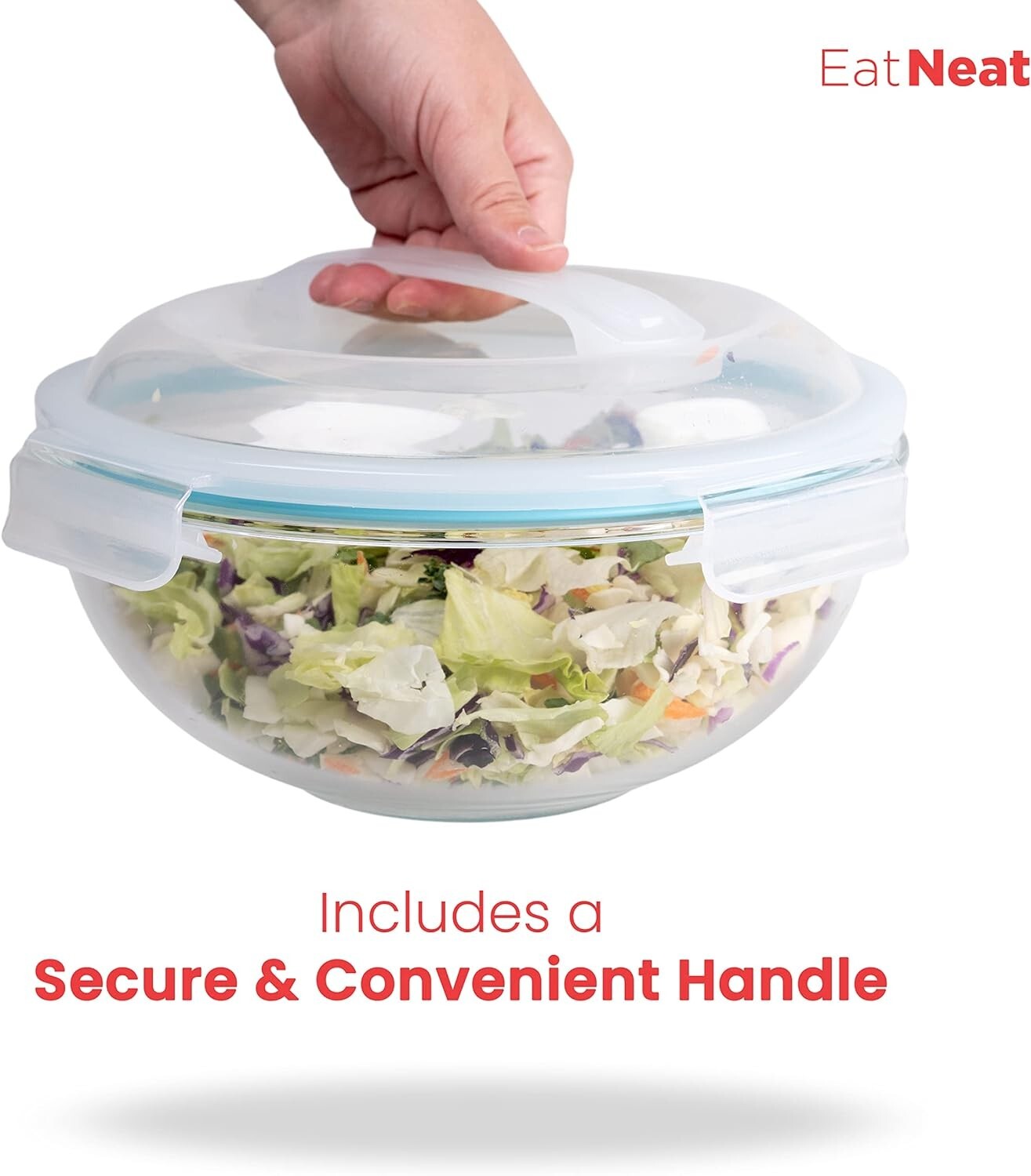 Versatile 5-Piece Glass Bowls with Locking Lids for Meal Prep & Storage