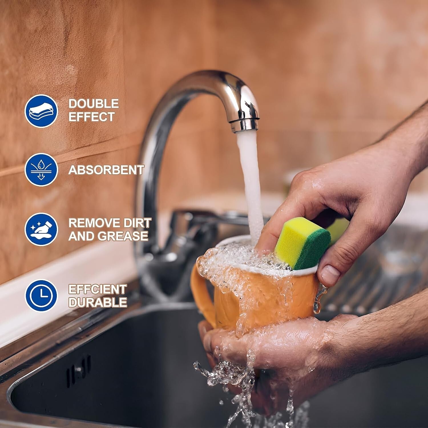 300-Pack Eco-Friendly Non-Scratch Kitchen Cleaning Sponges for Versatile Use