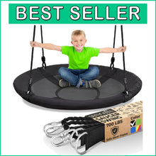 Load image into Gallery viewer, Comfortable 700 lbs Capacity Saucer Swing with Hang Kit - Ultimate Playtime