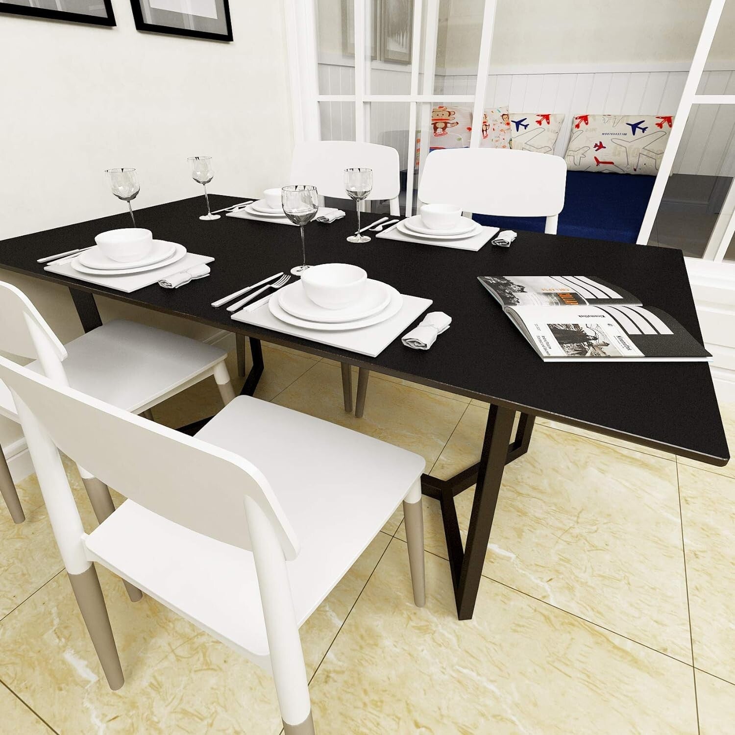 Versatile Waterproof Black Peel and Stick Wallpaper – Ideal for Any Room Upgrade