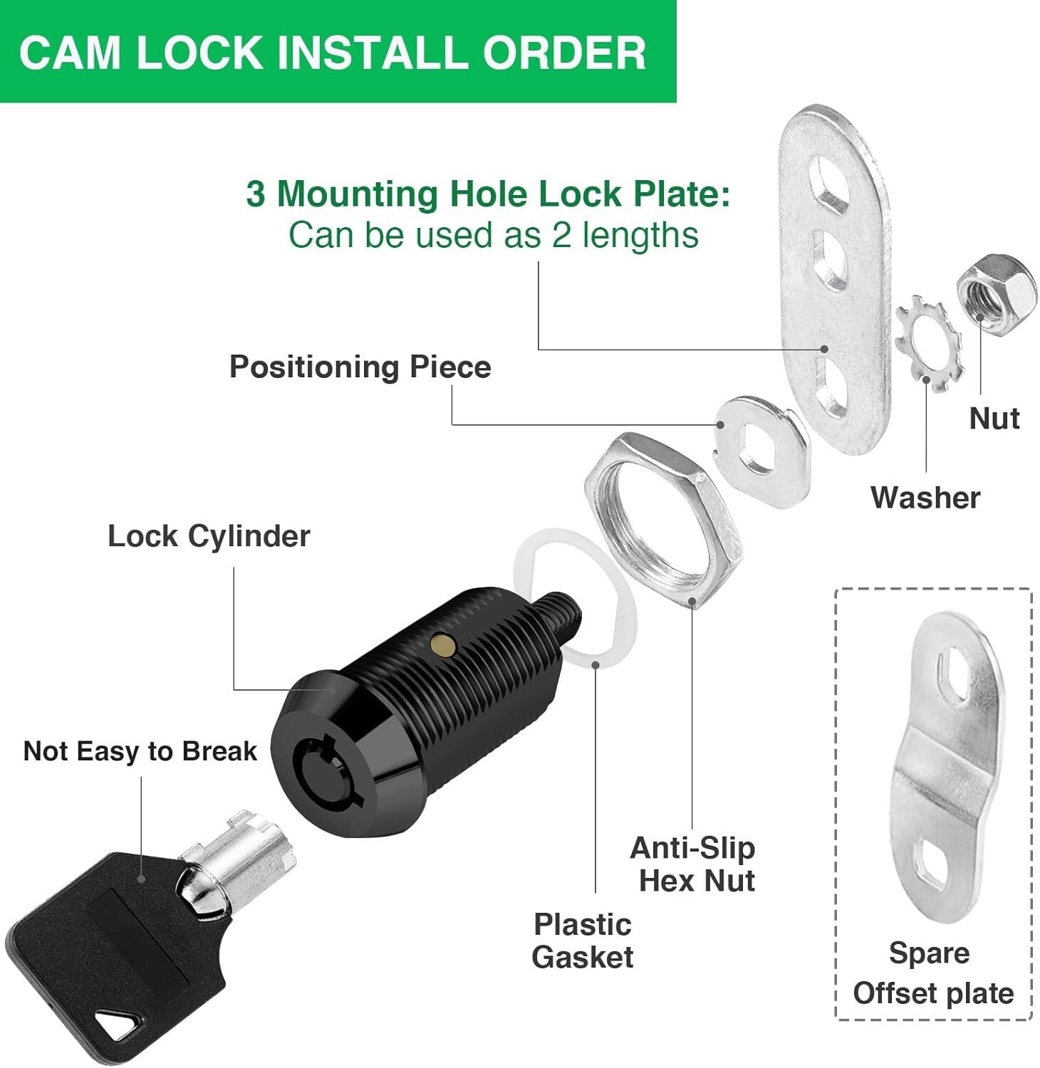 Durable RV Locks with Keys, 10 Pack Keyed Alike, 1-1/8 Inch for Outdoor Security