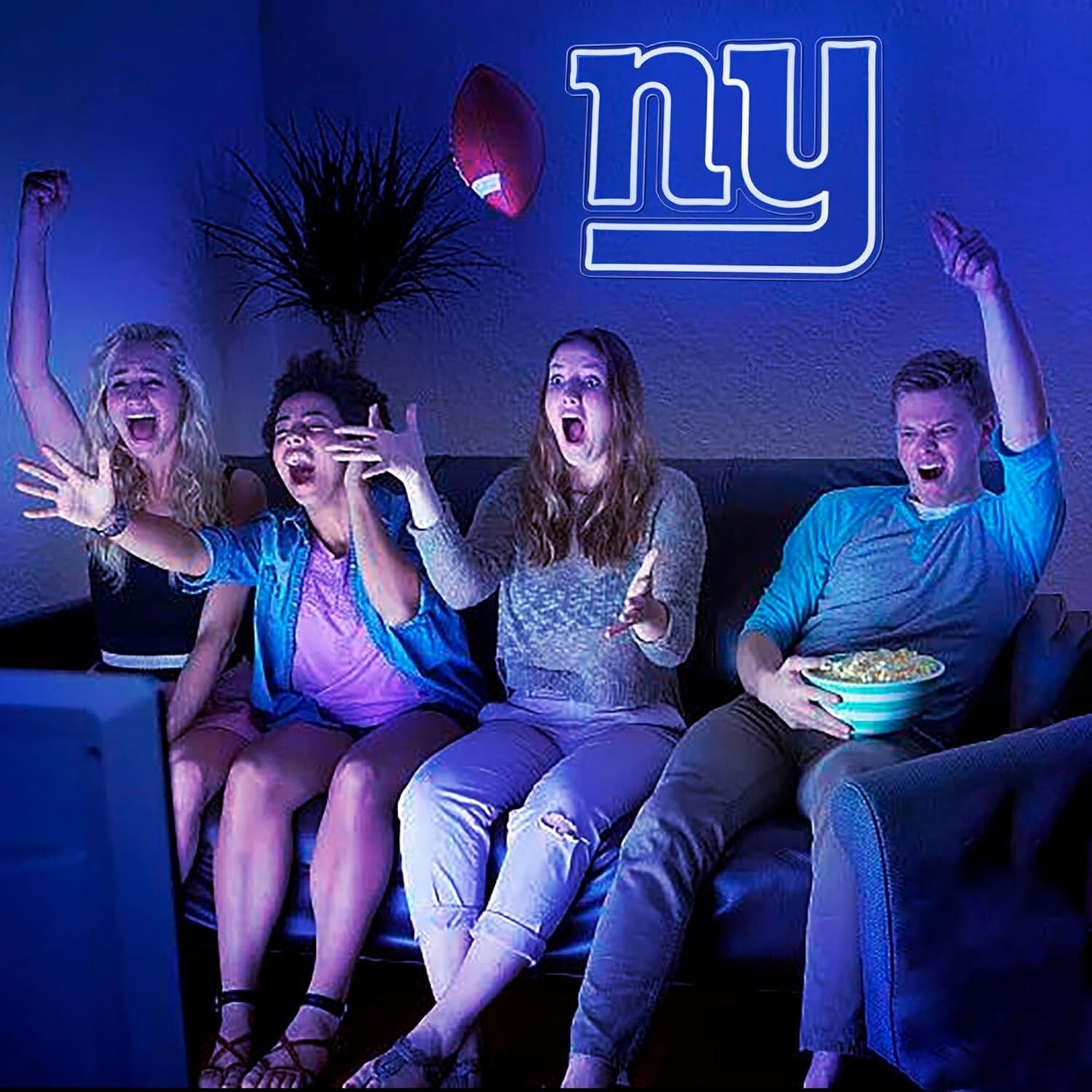 LED Neon Sign for NY Giants - Stylish Wall Decor for Man Caves & Game Rooms
