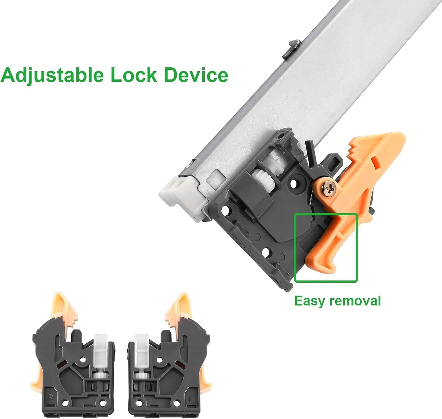 Heavy-Duty 14-Inch Undermount Drawer Slides with Soft Close - 6 Pairs Included