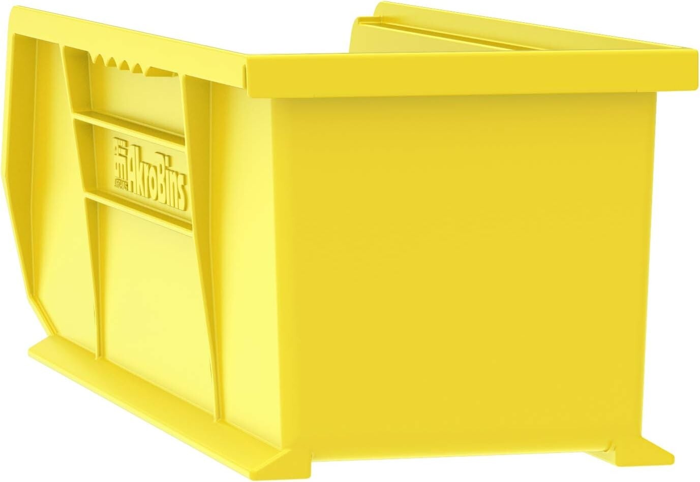 Efficient 12-Pack Plastic Stacking Bins - Yellow Storage Solution for Crafts