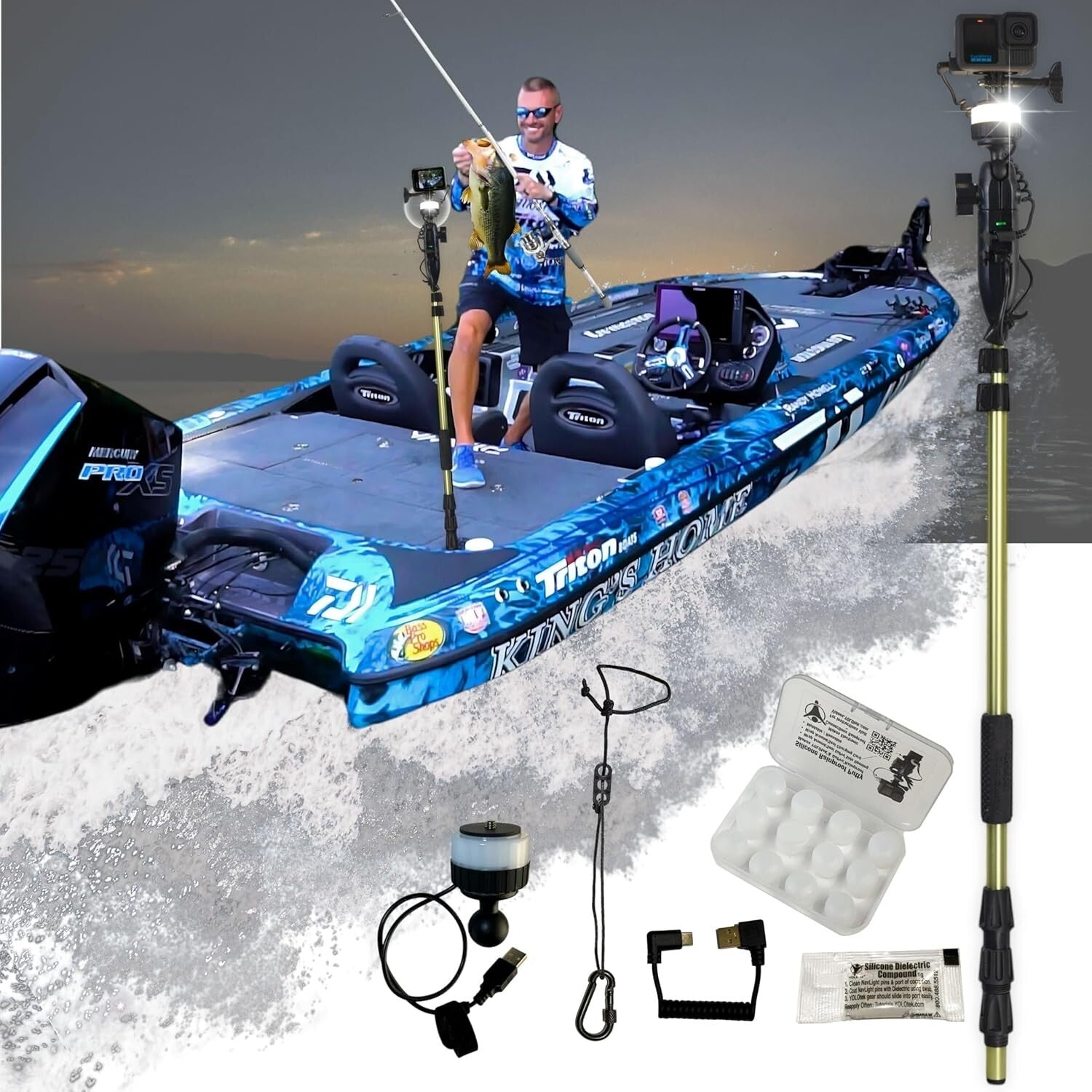 Veteran-Owned LED Boat Navigation Lights Superbundle for GoPro & Action Cameras