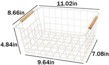Load image into Gallery viewer, Durable New-White Wire Baskets with Handles - Perfect for Pantry and Closet