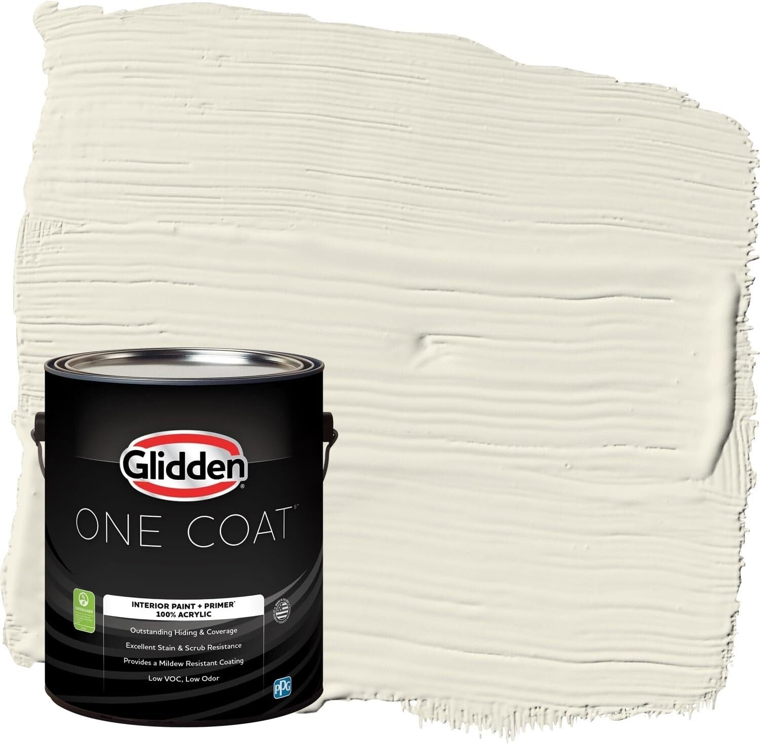 1 Gallon Off White Acrylic Paint + Primer in Flat Finish for Stylish Interiors