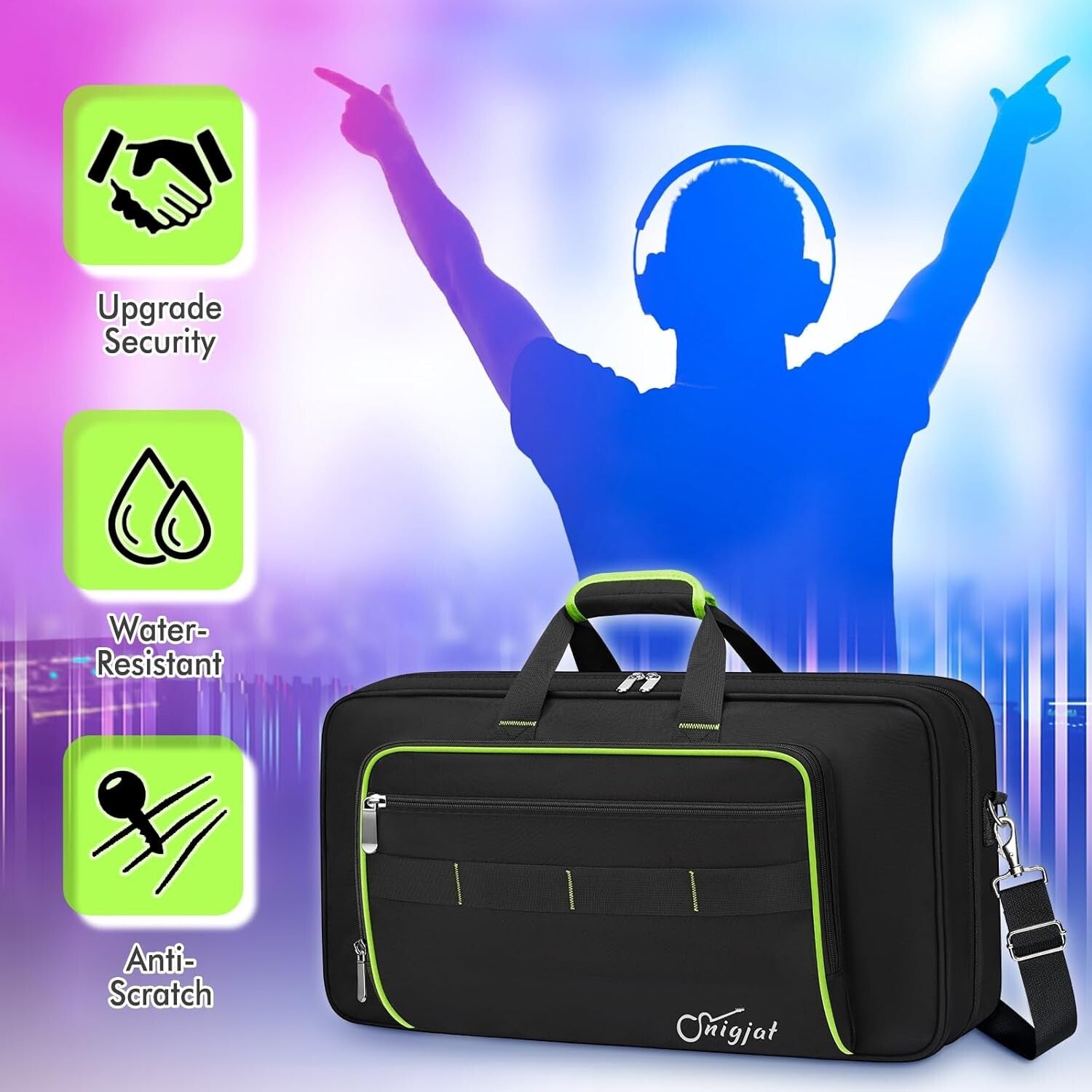 Elegant DJ Controller Case with 5 Pockets for Optimal Organization - 21.5"x11.8"