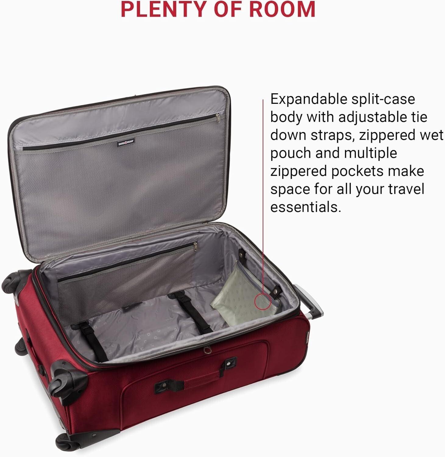 Versatile 29-Inch Expandable Burgundy Luggage - Scuff-resistant Travel Essential