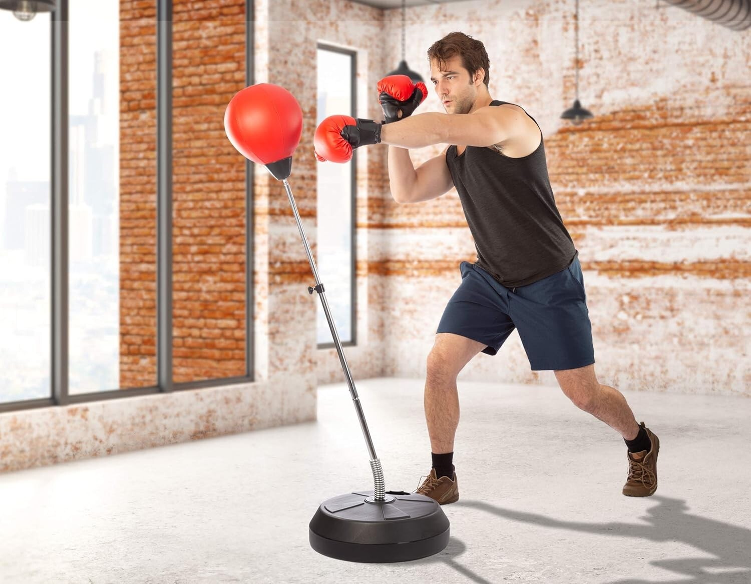 Durable Boxing Bag with Stand - Height Adjustable & Perfect for Teens & Adults