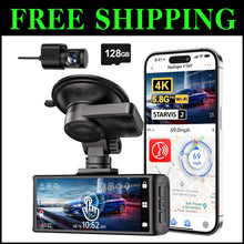 Load image into Gallery viewer, STARVIS 2 4K Dash Camera with Touch Screen &amp; Emergency Lock - 128GB Included