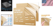 Load image into Gallery viewer, Durable 24x36" Clear Cast Acrylic Sheets - 1/8" Thick Plexiglass - 2 Pack