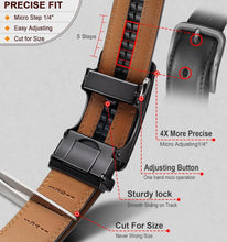 Load image into Gallery viewer, Men's Leather Ratchet Belts 2 Pack - Stylish and Adjustable Fit for Any Occasion