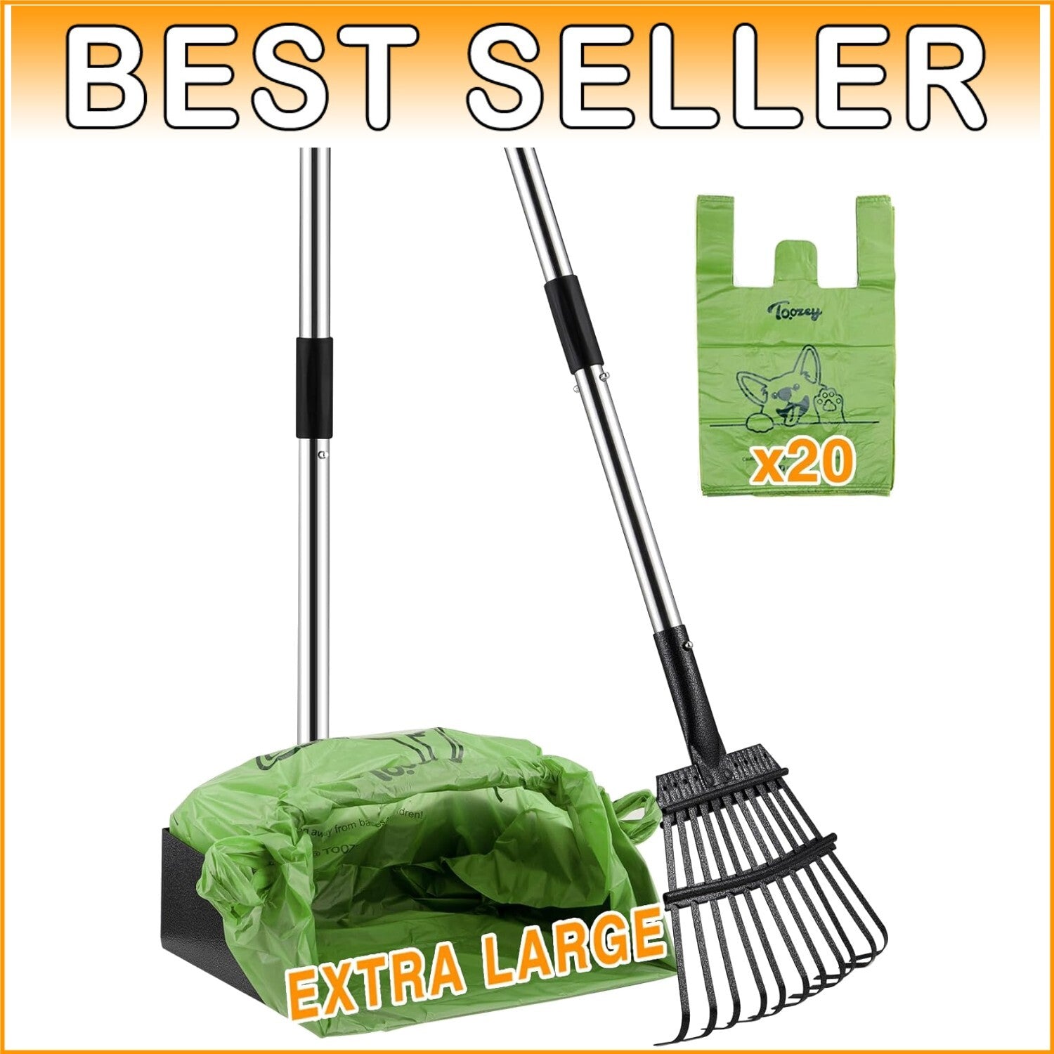 Lightweight Extra Large Pooper Scooper for Dogs - Effortless Waste Management