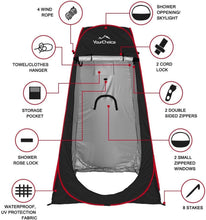 Load image into Gallery viewer, 6.2FT Waterproof Privacy Tent - Multi-Functional Shelter for Outdoor Activities