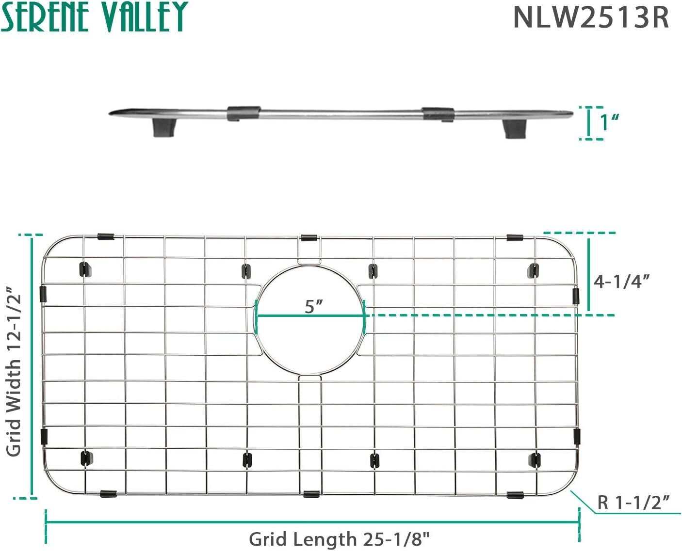 304 Premium Stainless Steel Sink Grid – Lightweight & Easy to Clean Design