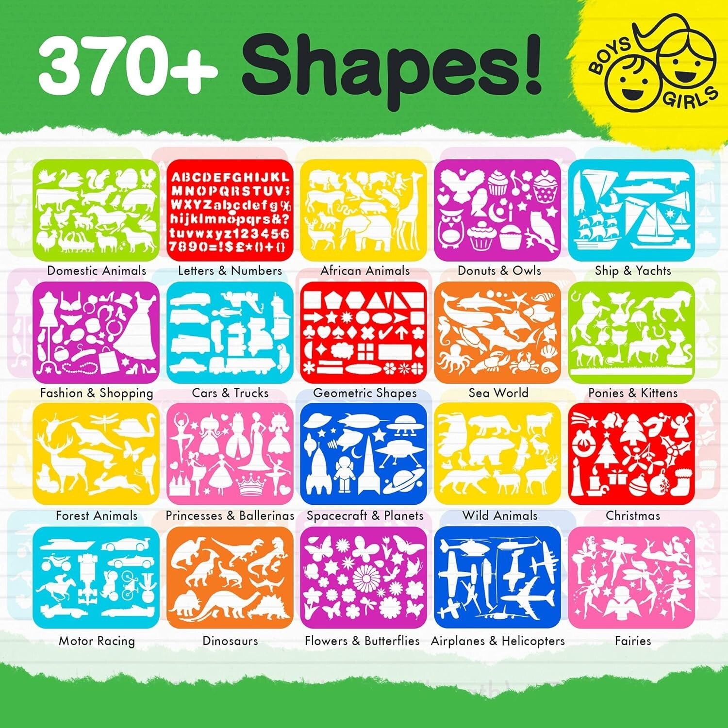 Portable Drawing Kit with Stencils: Ideal Arts & Crafts for Children Ages 4-8