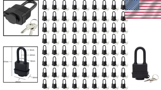Durable Outdoor Keyed Alike Padlocks - 72 Piece Set, Waterproof Design
