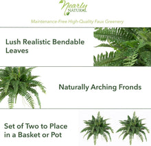 Load image into Gallery viewer, Vibrant 40IN Artificial Boston Ferns - Set of 2 for Versatile Home Styling