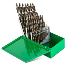 Load image into Gallery viewer, 29-Piece High-Speed Cobalt Stubby Drill Bit Set for Precision Metal Cutting