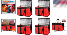 Load image into Gallery viewer, Eco-Friendly Insulated Grocery Shopping Bags 4-Pack - Red, Stylish &amp; Practical