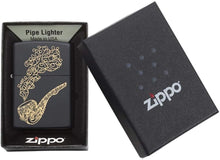 Load image into Gallery viewer, Elegant Brass Pocket Lighter with Black Matte Finish - Perfect for Pipe Lovers