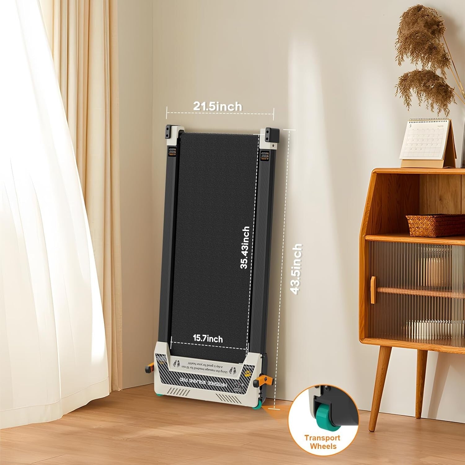 Quiet 2.5HP Multi-Function Treadmill with Incline & Foot Massage for All Users