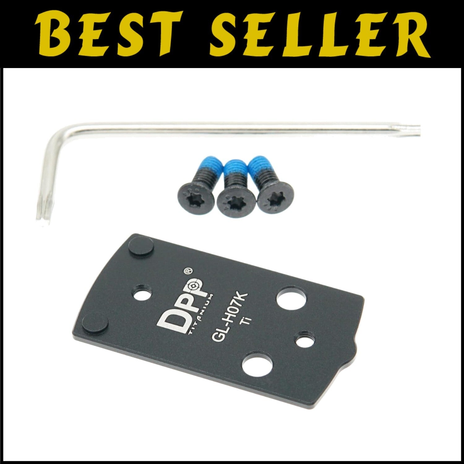 Glock 43X/48 MOS Titanium Adapter Plate for Holosun 407K - No Slide Modification