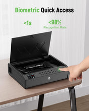 Load image into Gallery viewer, Biometric Gun Safe with LCD Display for Quick Access – Compact Handgun Security