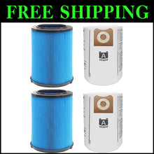 Load image into Gallery viewer, 4-Pack VF5000 Replacement Filters &amp; VF3502 Dust Capture Bags for Ridgid Models