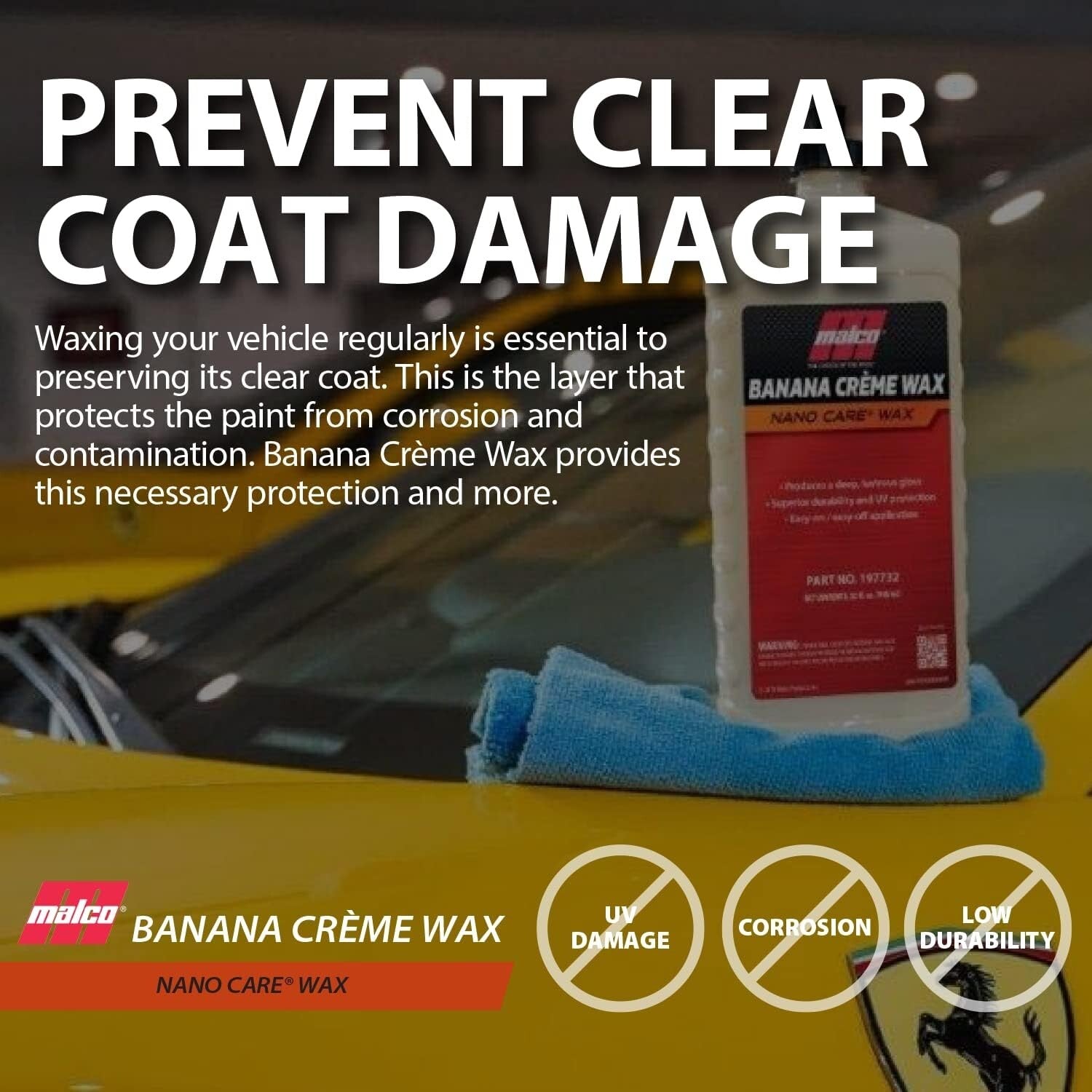 Nano Care Banana Creme Wax - Deep Gloss & UV Protection for Automotive & Marine