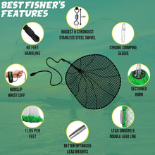 Load image into Gallery viewer, Optimized Fishing Cast Net 4ft/12ft - Real Lead Weight, Non-Slip Handle Included