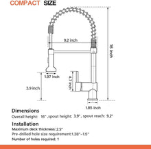 Load image into Gallery viewer, Stylish Matte Black Kitchen Sink Faucet with Pull Down Sprayer for Modern Homes