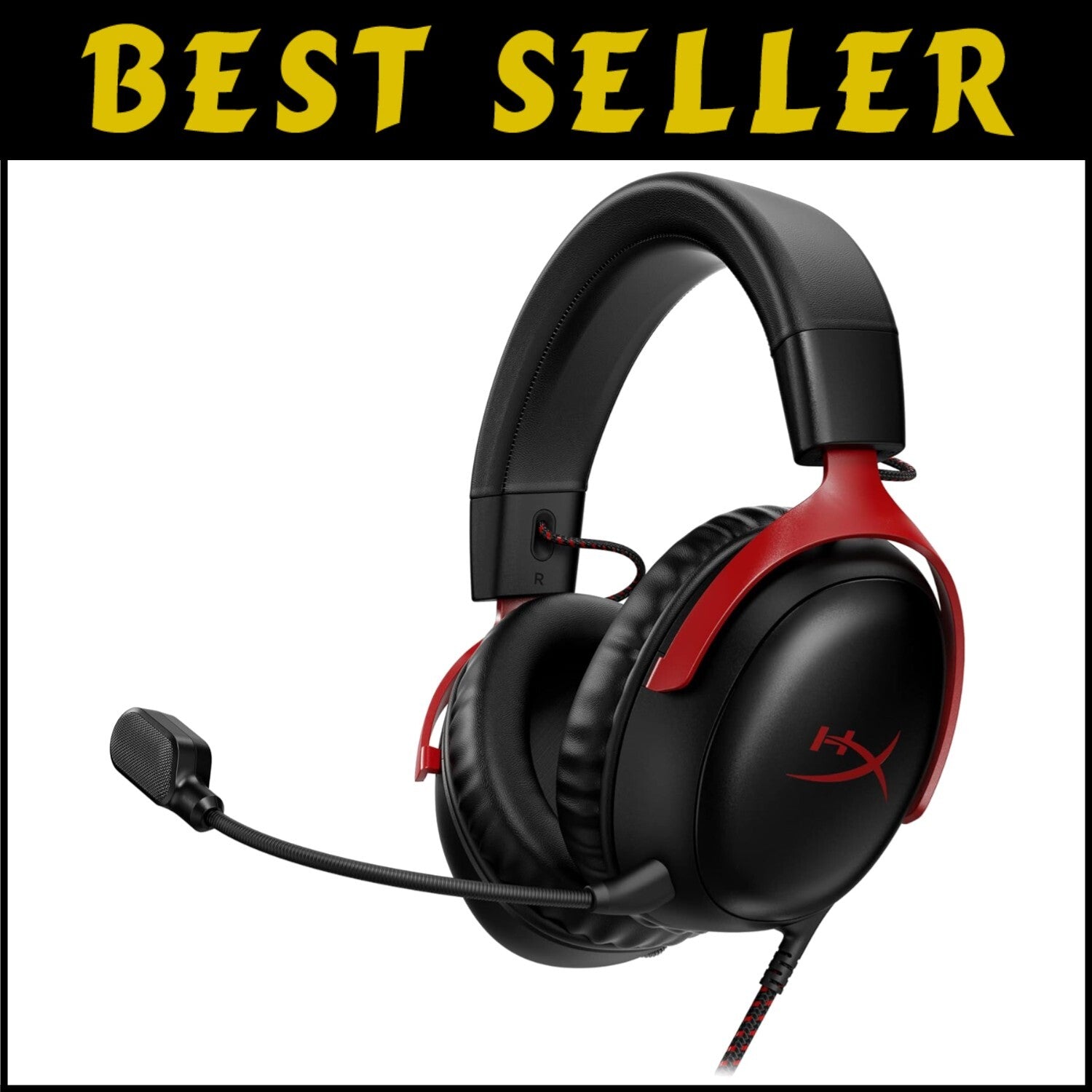 Durable Cloud III Wired Gaming Headset – 53mm Drivers & Noise-Cancelling Mic